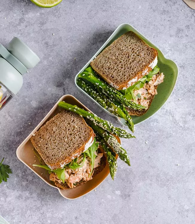 Sandwich con crema al salmone