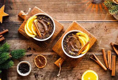 Mousse al cioccolato con caffè e arancia