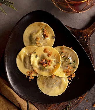 Ravioli ai funghi porcini