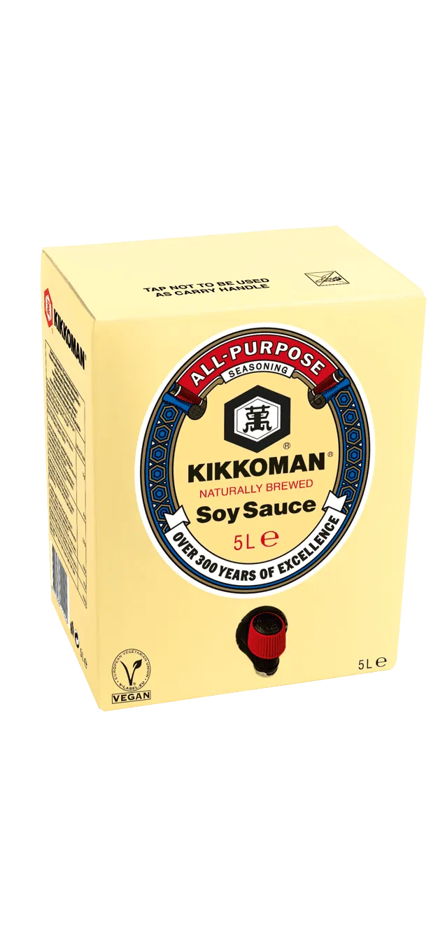 Salsa di Soia a Fermentazione Naturale Kikkoman Cartone da 5 L