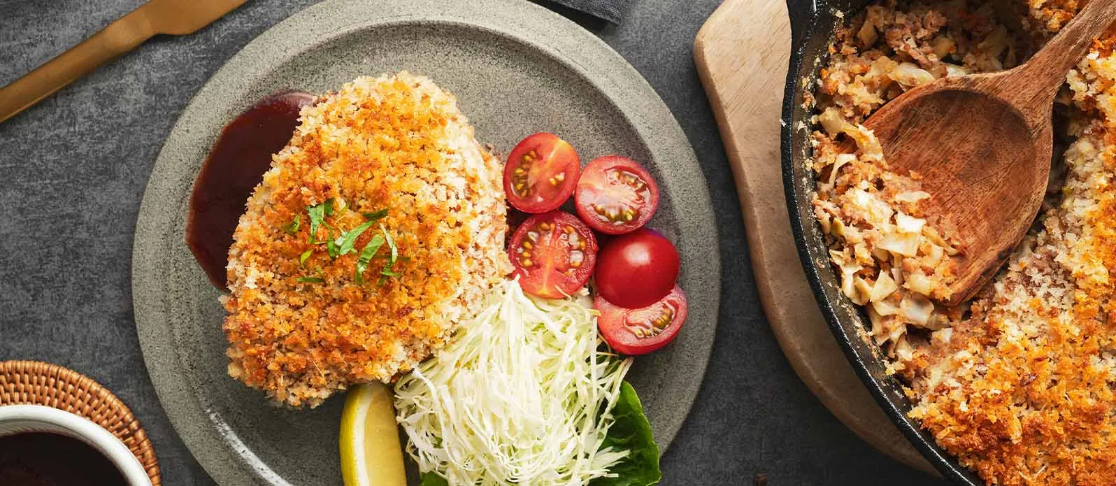 Katsu di cavolo con glassa alla soia