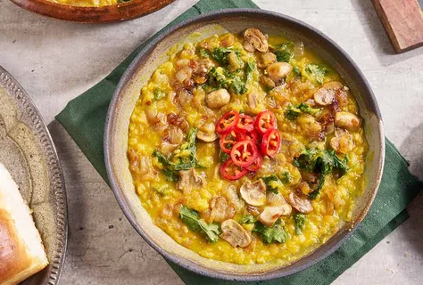 Dal di lenticchie con cipolla e mirin