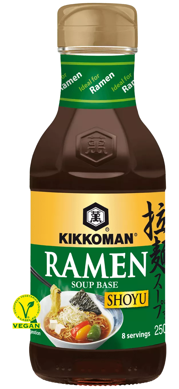 Base di Zuppa di Ramen Concentrata - Gusto Shoyu (Salsa di Soia) Kikkoman Bottiglietta da 250 ml