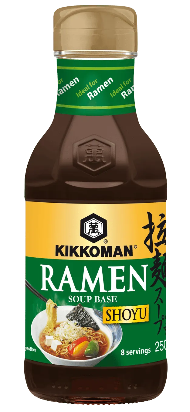 Base di Zuppa di Ramen Concentrata - Gusto Shoyu (Salsa di Soia) Kikkoman Bottiglietta da 250 ml