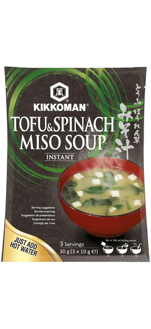Zuppa pronta di Miso con Tofu e Spinaci Kikkoman 10 g x 3