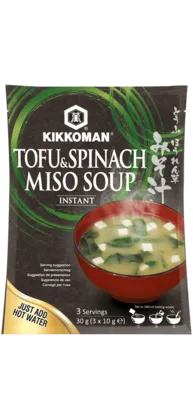 Zuppa pronta di Miso con Tofu e Spinaci Kikkoman