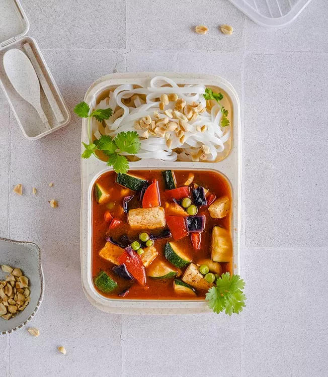 Zuppa di verdure con tofu
