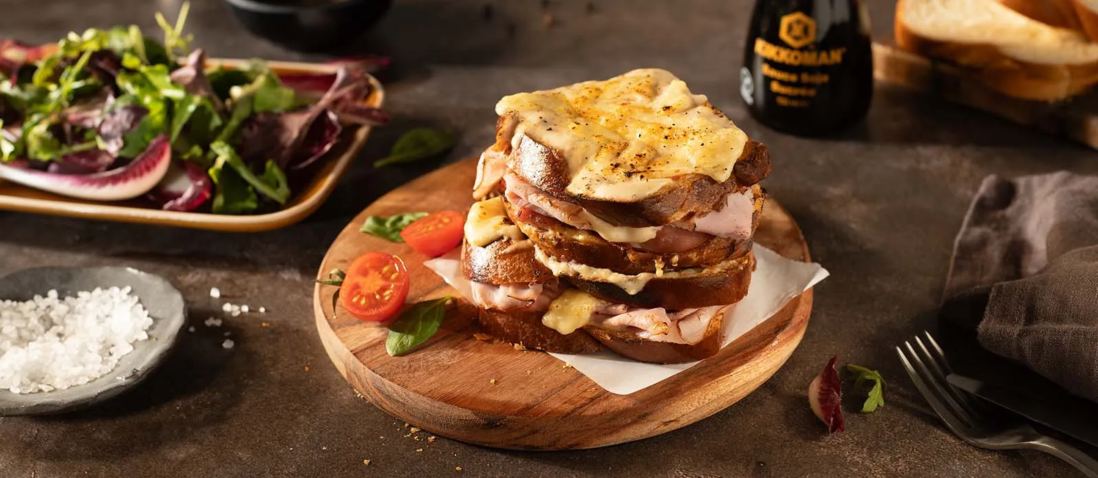 Croque-monsieur alla salsa di soia dolce