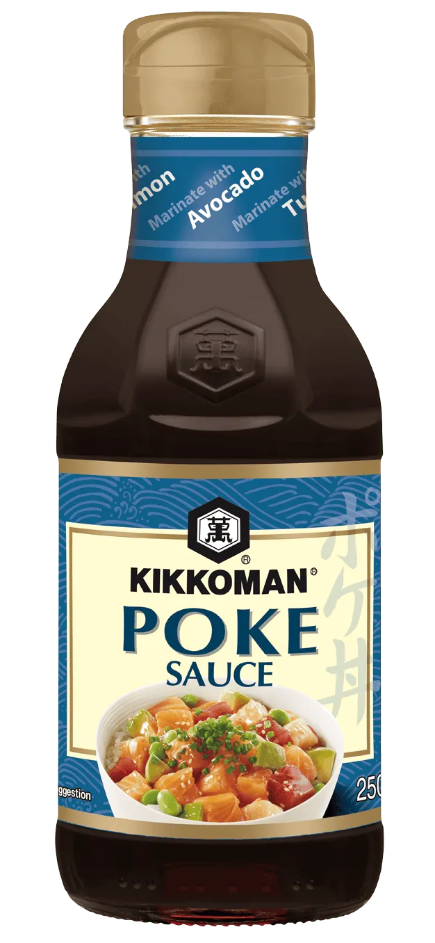 Salsa a Base di Salsa di Soia ed Olio di Sesamo per Insalata a Base di Pesce, Poke Kikkoman Bottiglietta da 250 ml