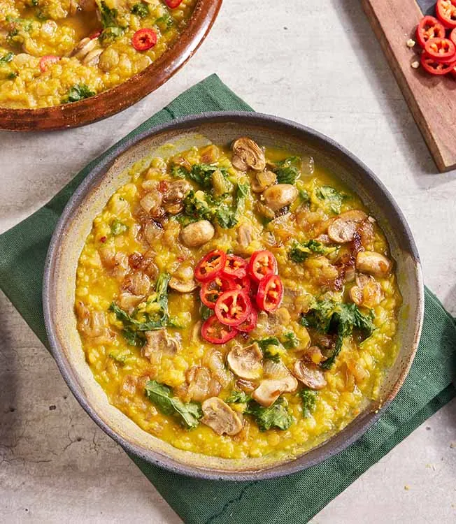 Dal di lenticchie con cipolla e mirin