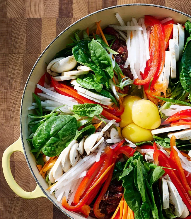 Hot pot coreano jeongol — stile sukiyaki