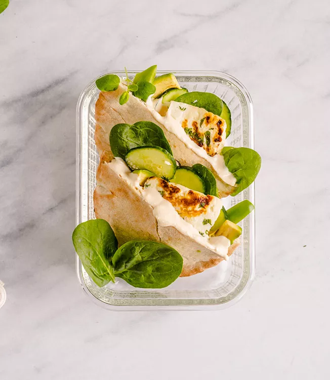 Pita ripiena con Halloumi grigliato