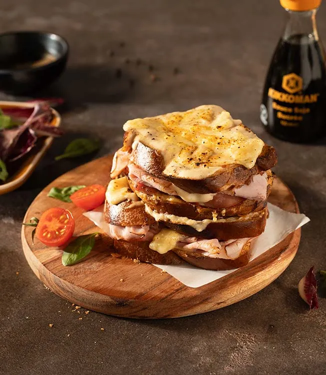 Croque-monsieur alla salsa di soia dolce