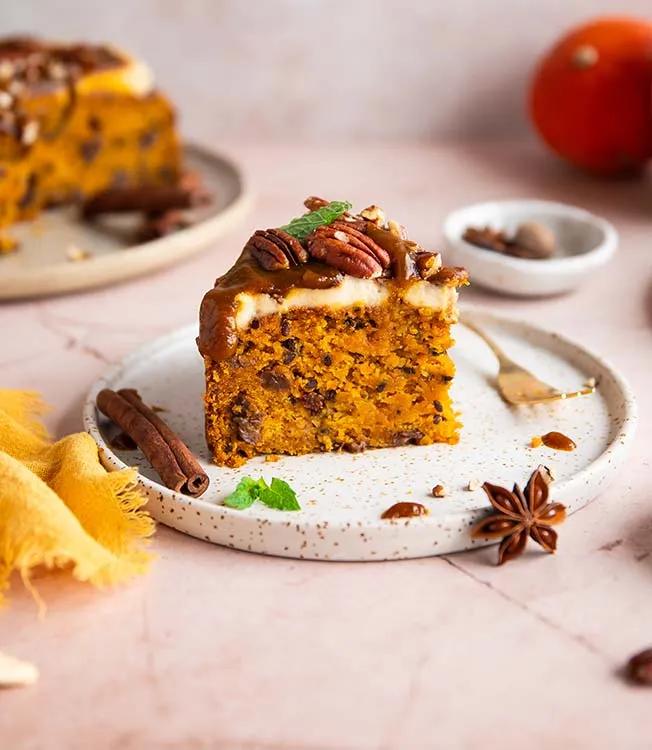 Carrot Cake vegana con crema di anacardi