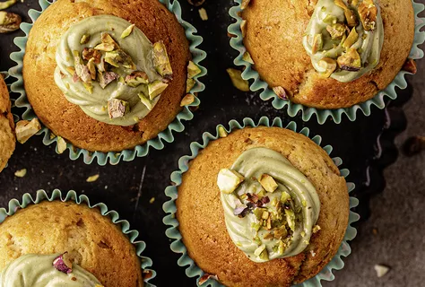 Deliziosi muffin con crema di pistacchio