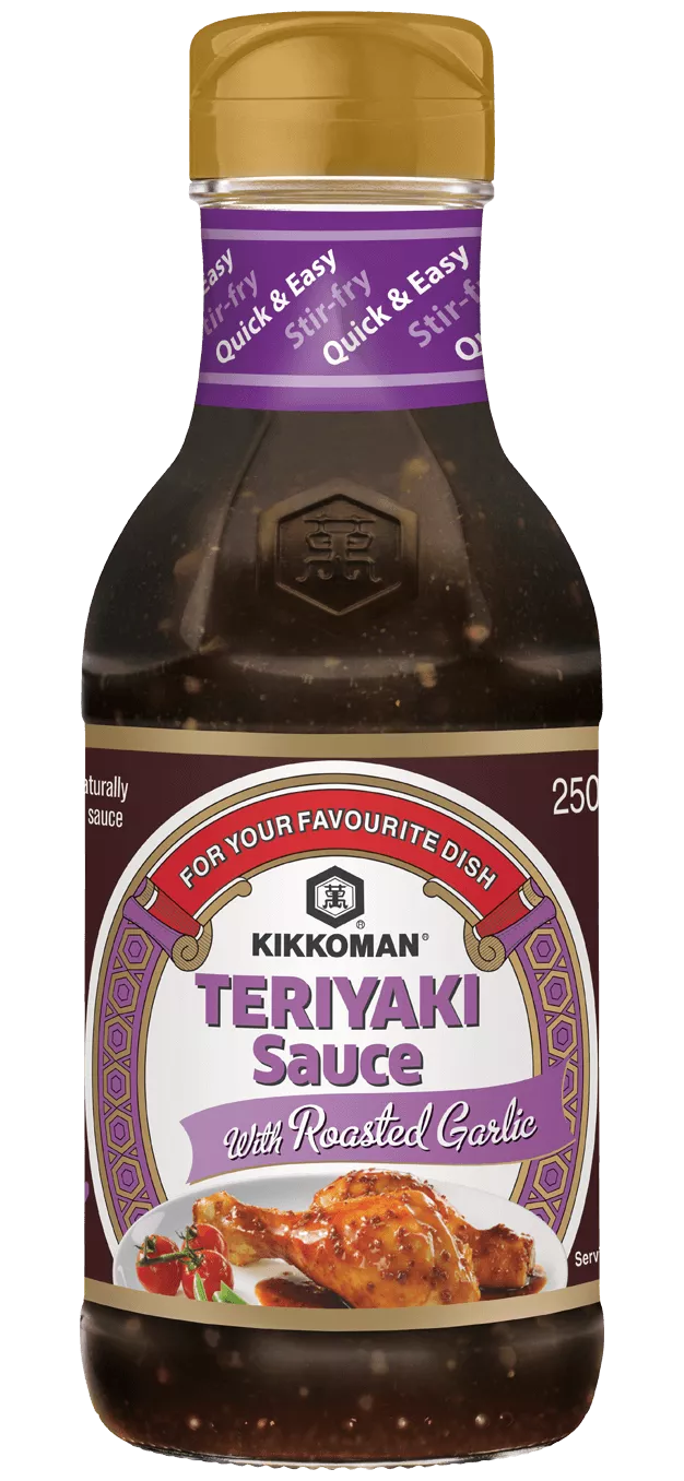 Salsa Teriyaki con Aglio Arrostito Kikkoman Bottiglietta da 250 ml
