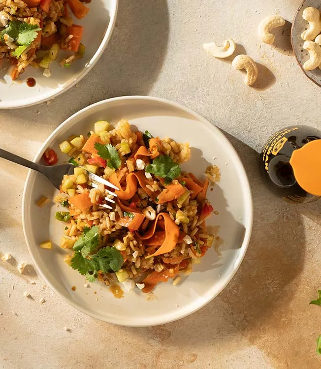 Insalata di riso asiatica con soia dolce