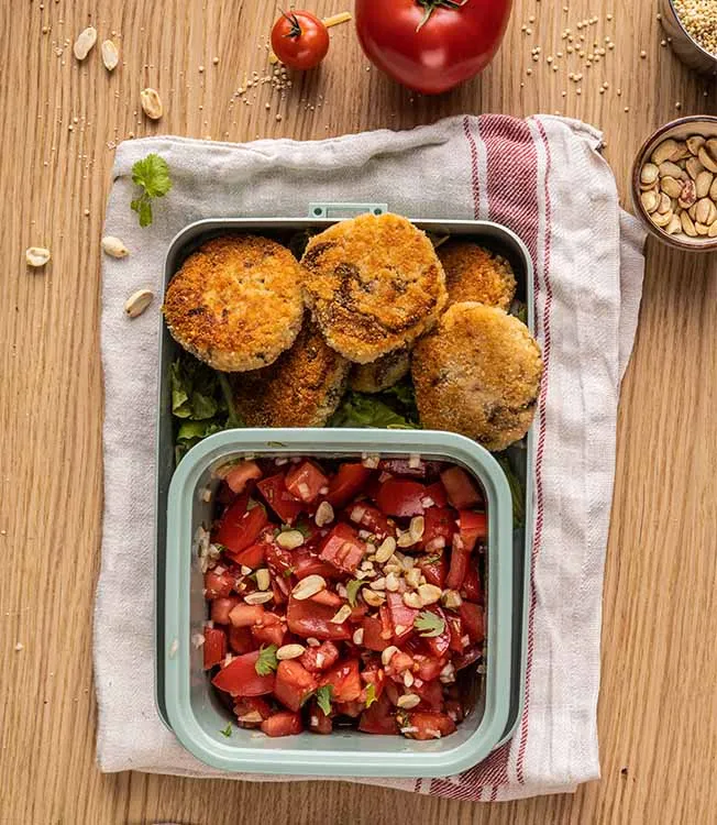 Burger di miglio con funghi e formaggio