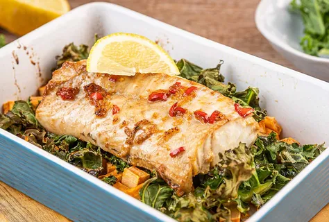 Merluzzo al forno con cavolo e patate