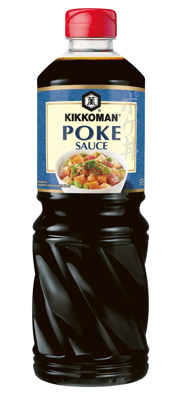 Salsa a Base di Salsa di Soia ed Olio di Sesamo per Insalata a Base di Pesce, Poke Kikkoman PET da 975 ml
