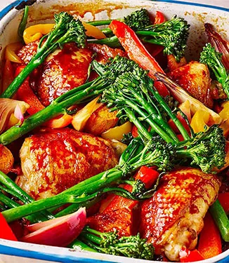 Traybake di pollo Teriyaki