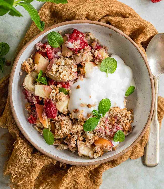 Crumble di frutta con farina integrale